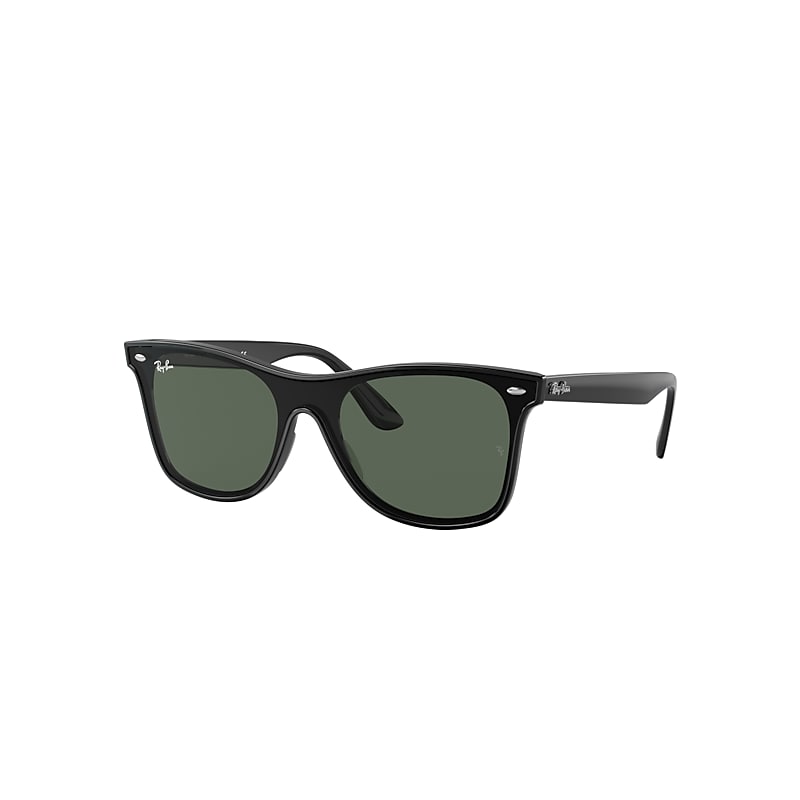 Ray-Ban Blaze Wayfarer Sunglasses Black Frame Green Lenses 01-41