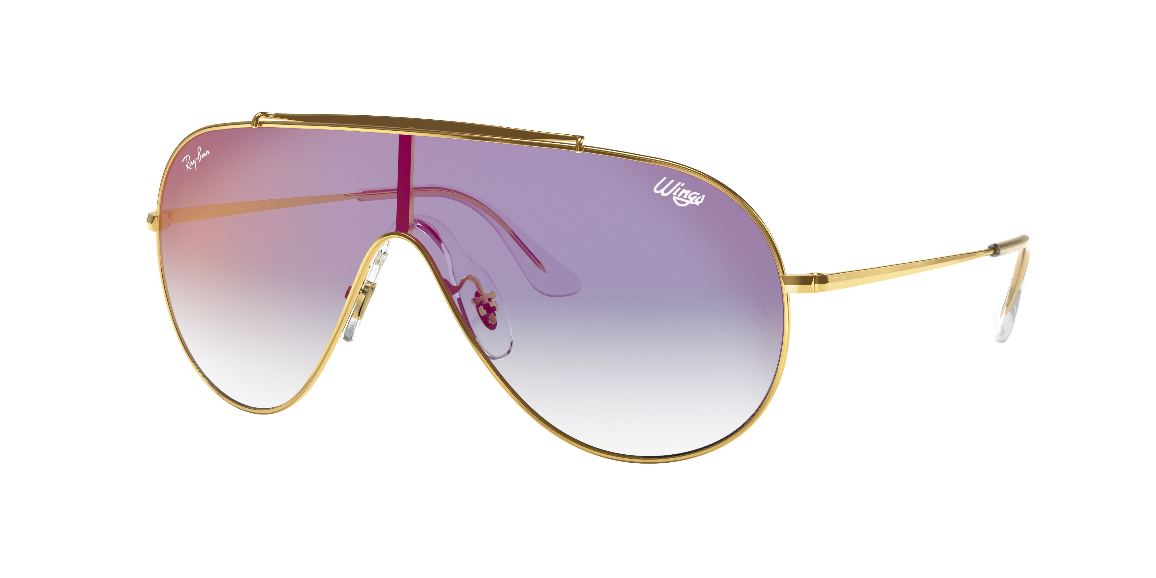 Wings Sunglasses in Gold and Blue | Ray-Ban®