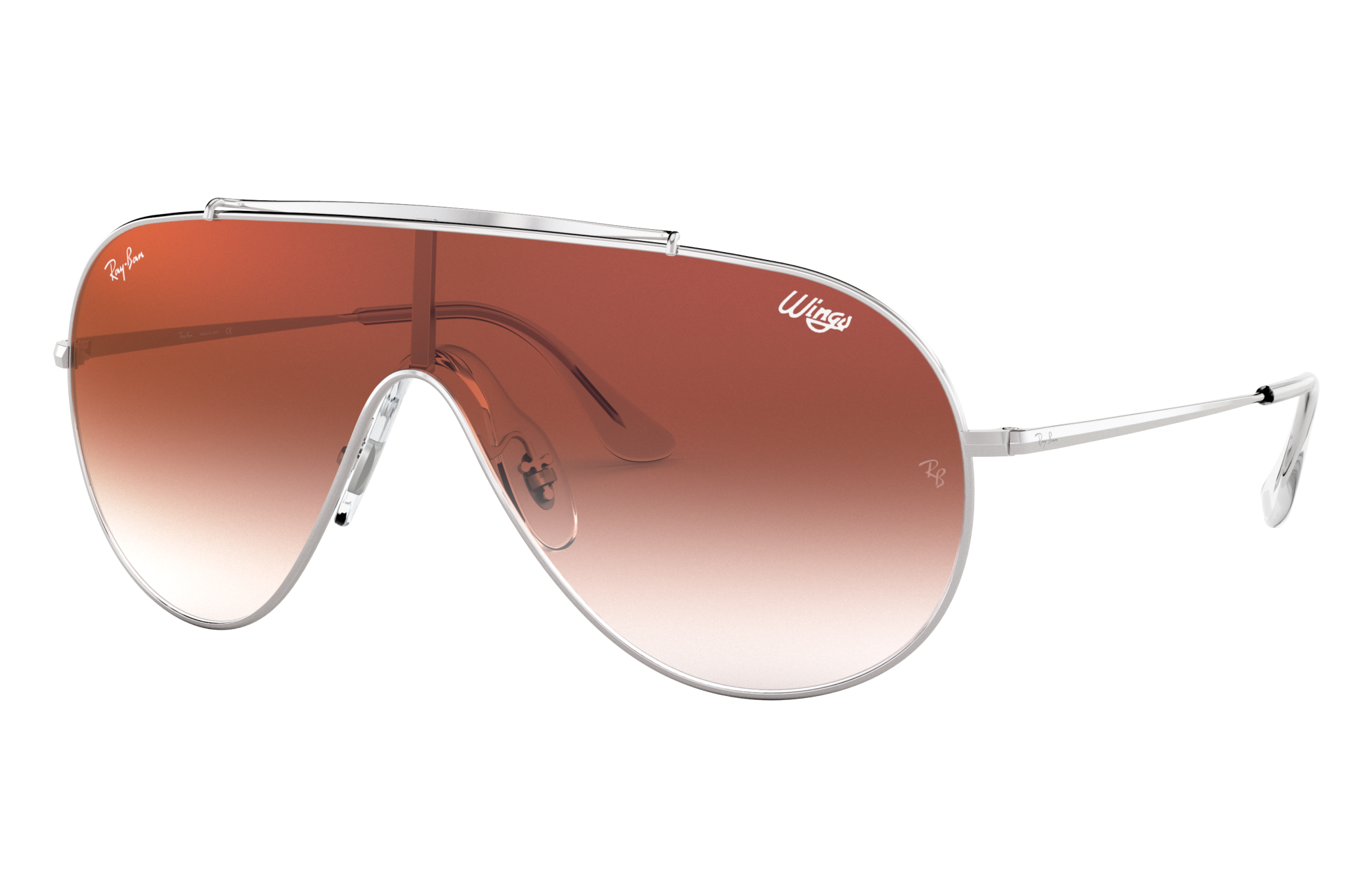 Cumulatief kapsel Wereldrecord Guinness Book Wings Sunglasses in Silver and Red | Ray-Ban®