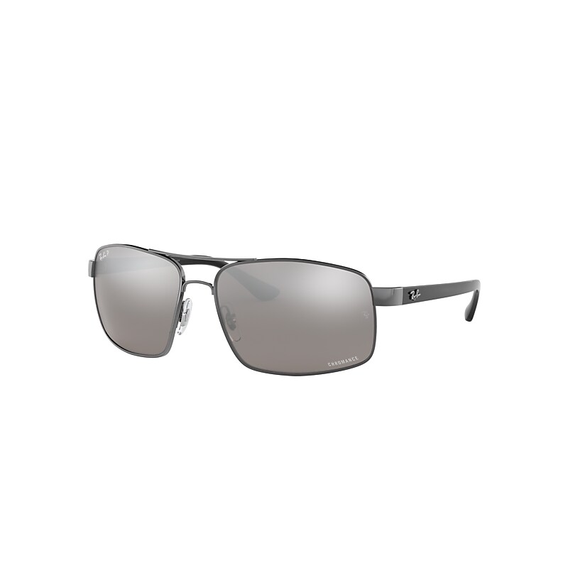 Ray-Ban Rb3604ch Chromance Sunglasses Black Frame Silver Lenses Polarized 62-15