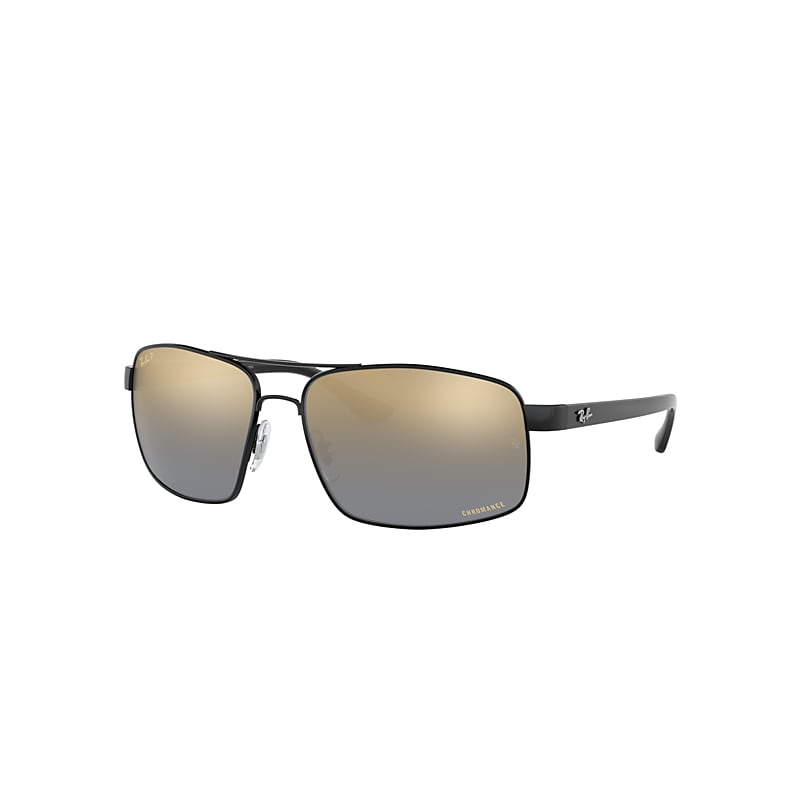 Ray-Ban Rb3604ch Chromance Sunglasses Black Frame Blue Lenses Polarized 62-15 product image
