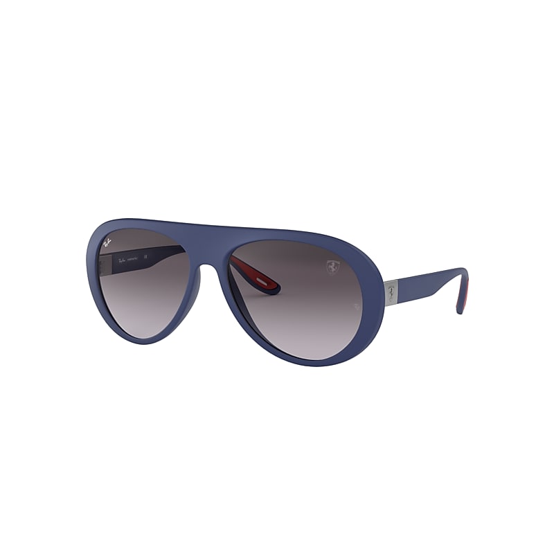 Ray-Ban Rb4310m Scuderia Ferrari Collection Sunglasses Blue Frame Grey Lenses 58-16