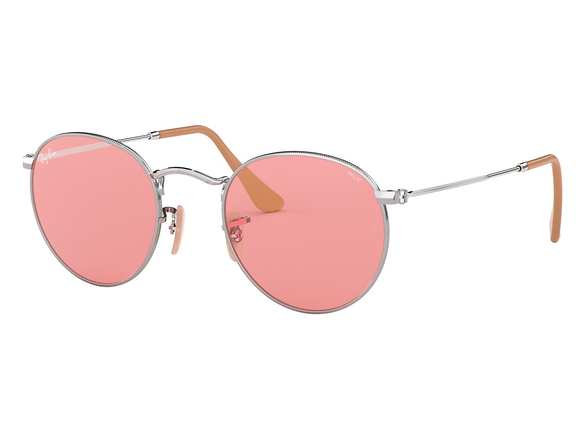 Round Washed Evolve Sunglasses in and Pink Photochromic |
