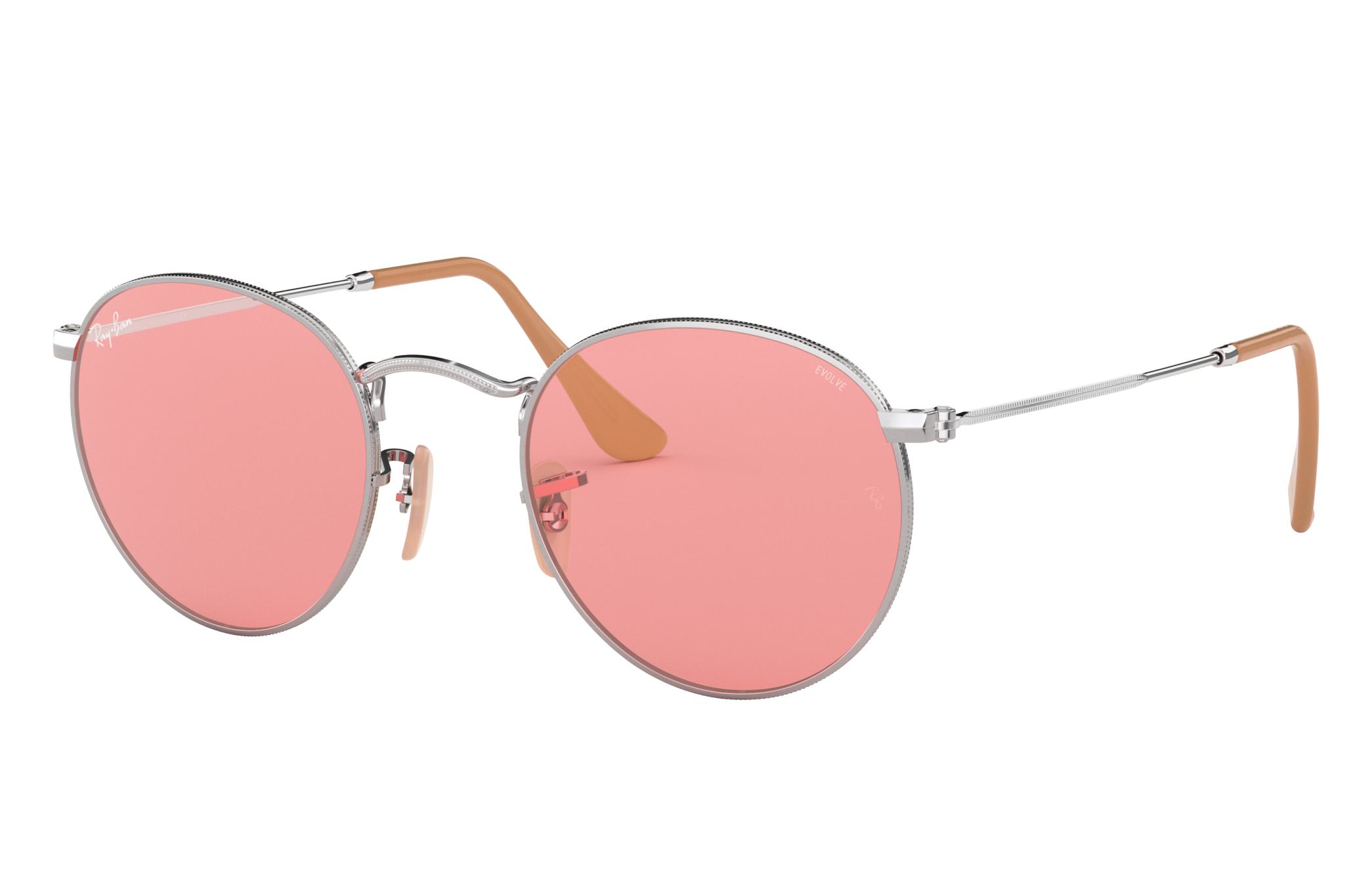 ray ban pink round sunglasses