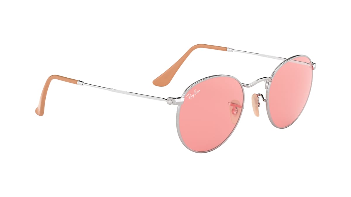 Round Washed Evolve Sunglasses in and Pink Photochromic