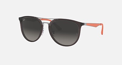 Ray-Ban RB4285 Beige Aviator style sunglasses with case RB4285 Sunglasses in Beige and Grey Gradient Mirror - RB4285  main image 3