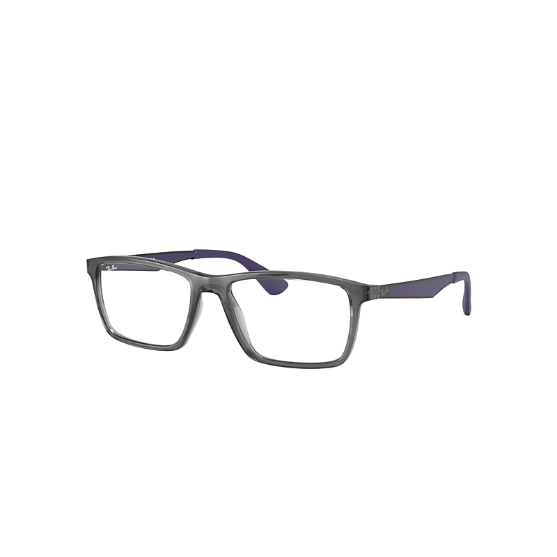 Ray-Ban Rb7056 Eyeglasses Black Frame Clear Lenses Polarized 53-17