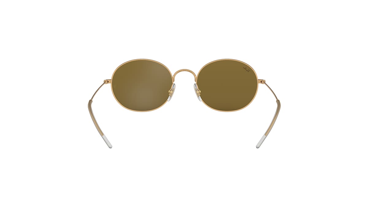 RAY-BAN BEAT Sunglasses in Gold and Dark Brown - RB3594