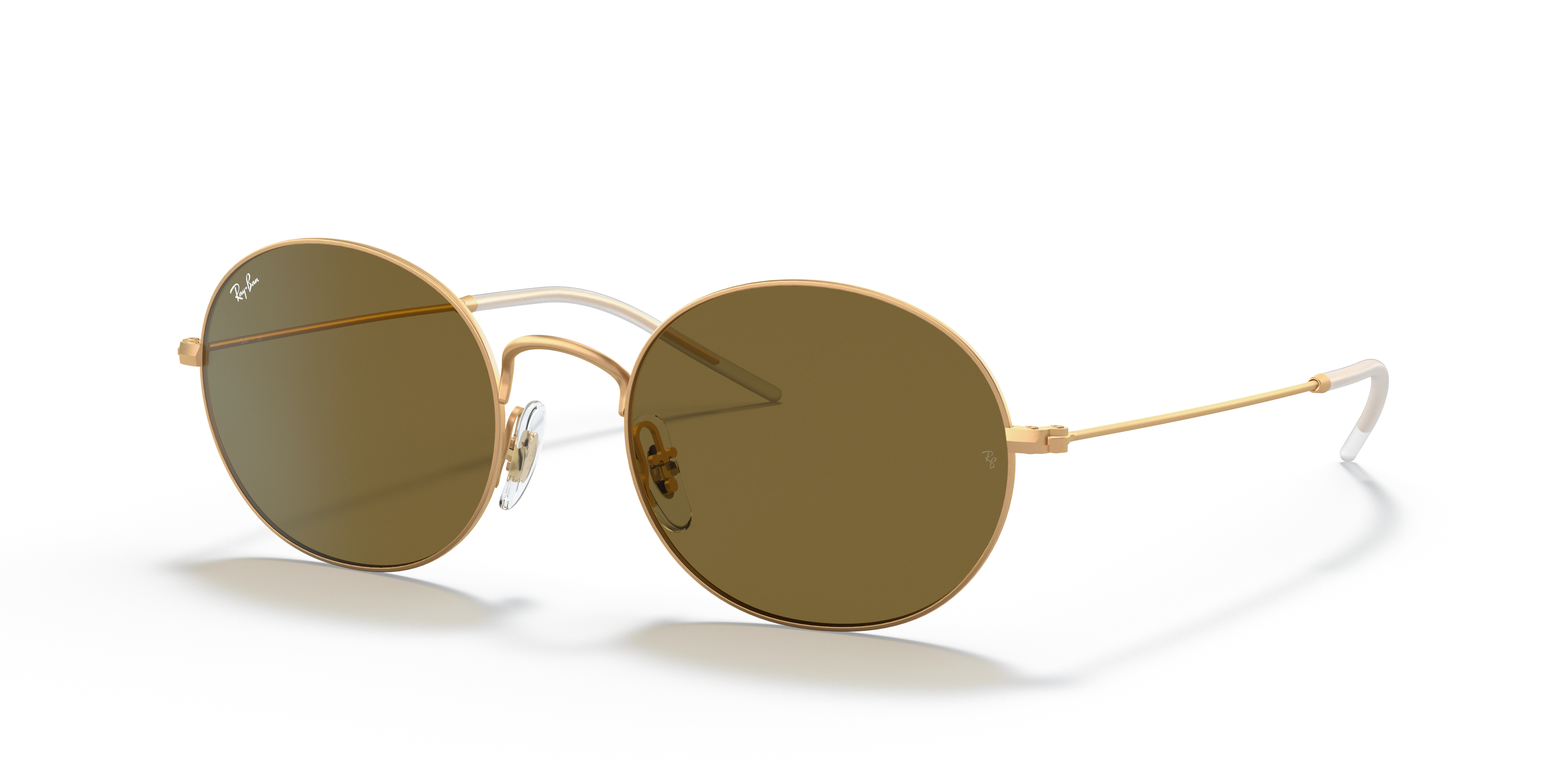 ray ban oval sunglasses brown