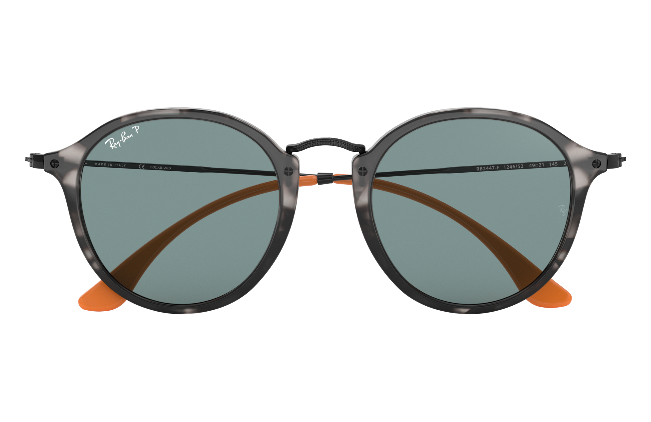 rayban round fleck pop