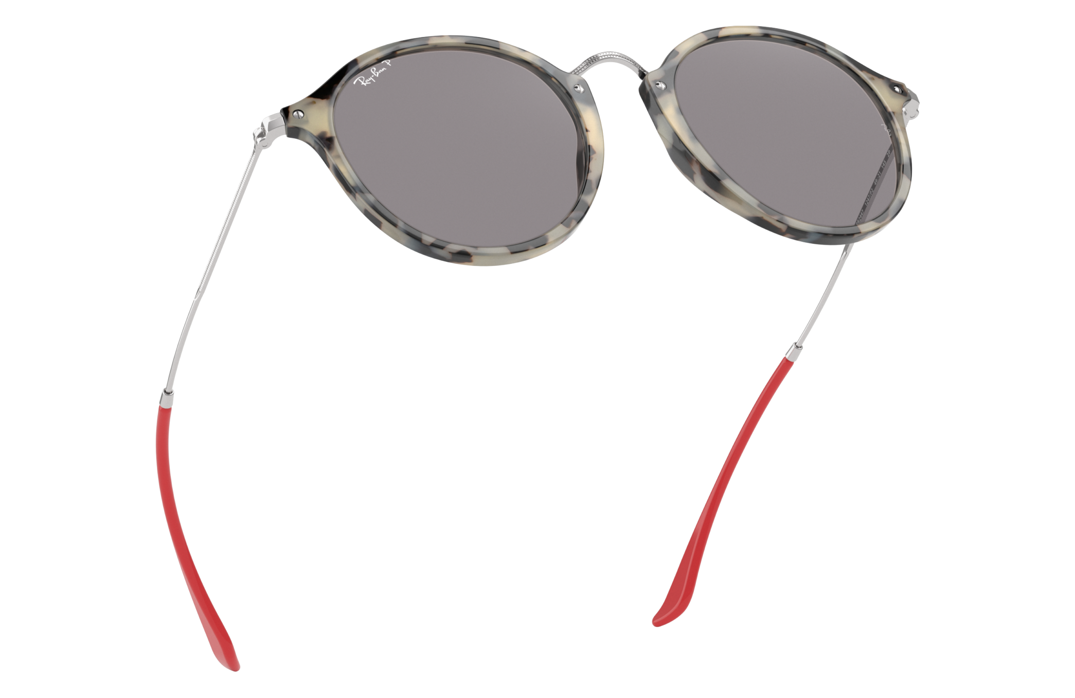 rayban round fleck pop