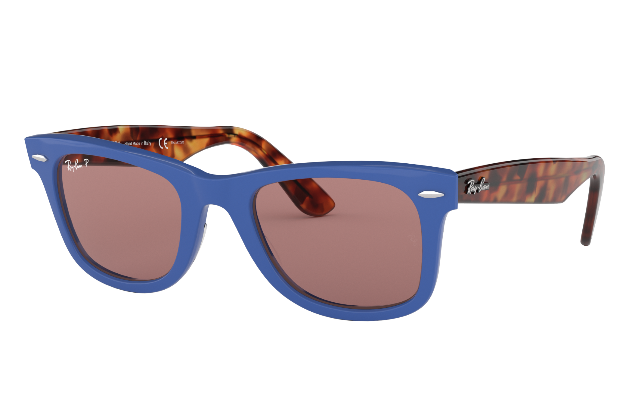 Blue Sunglasses in Polarized Purple Classic and Wayfarer Pop RB2140F RayBan®