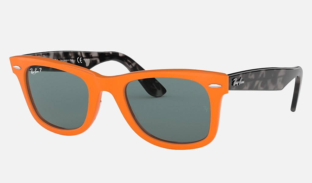 Wayfarer Pop Sunglasses in Orange and Grey | Ray-Ban®