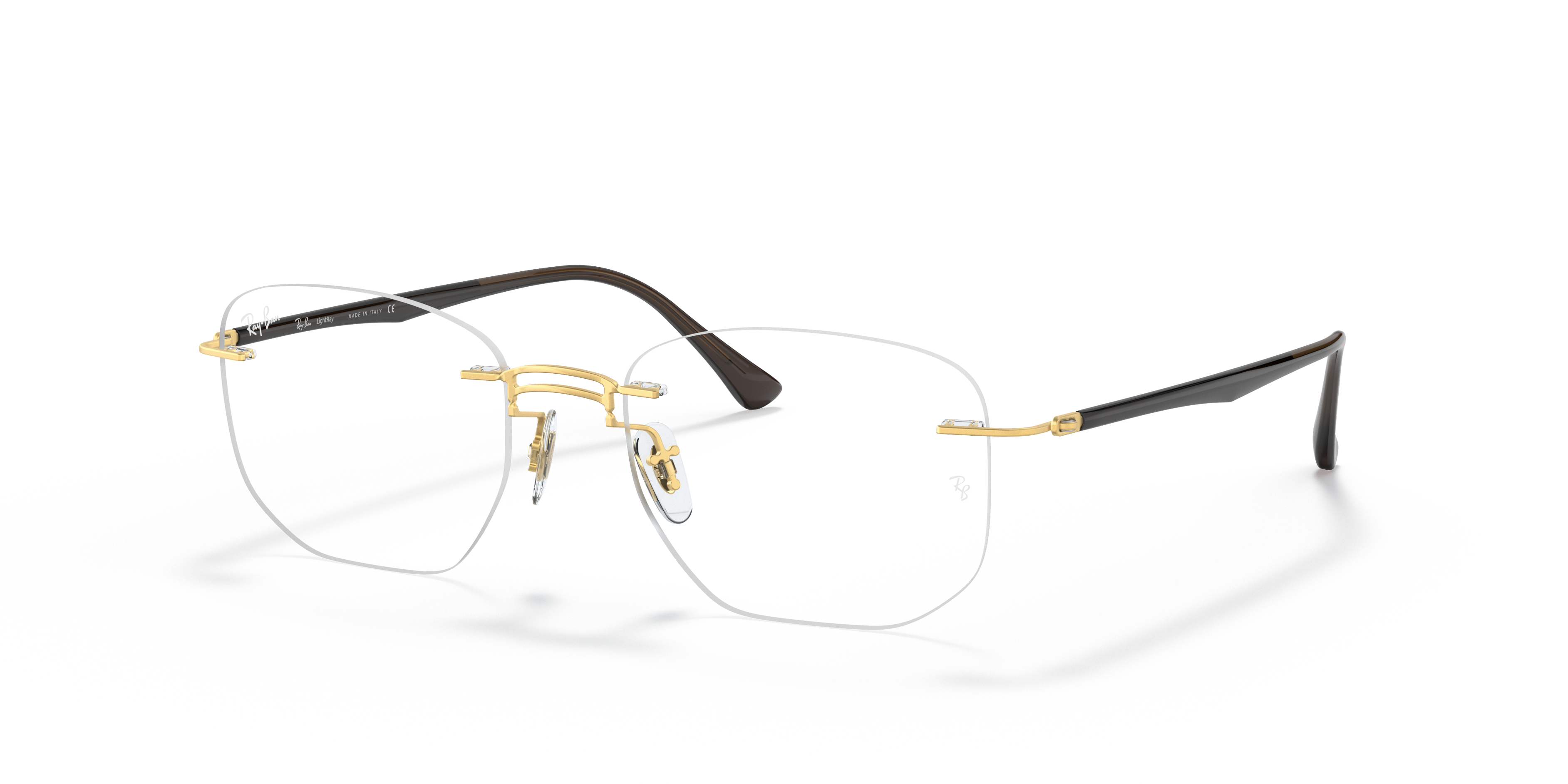 ray ban rimless gold