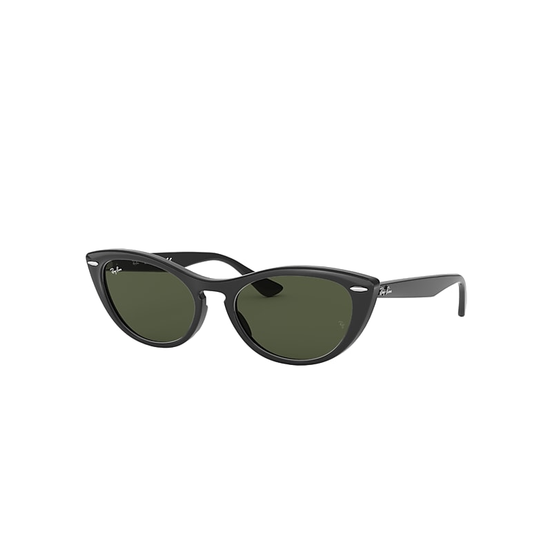 Ray-Ban Nina Sunglasses Black Frame Green Lenses 54-18