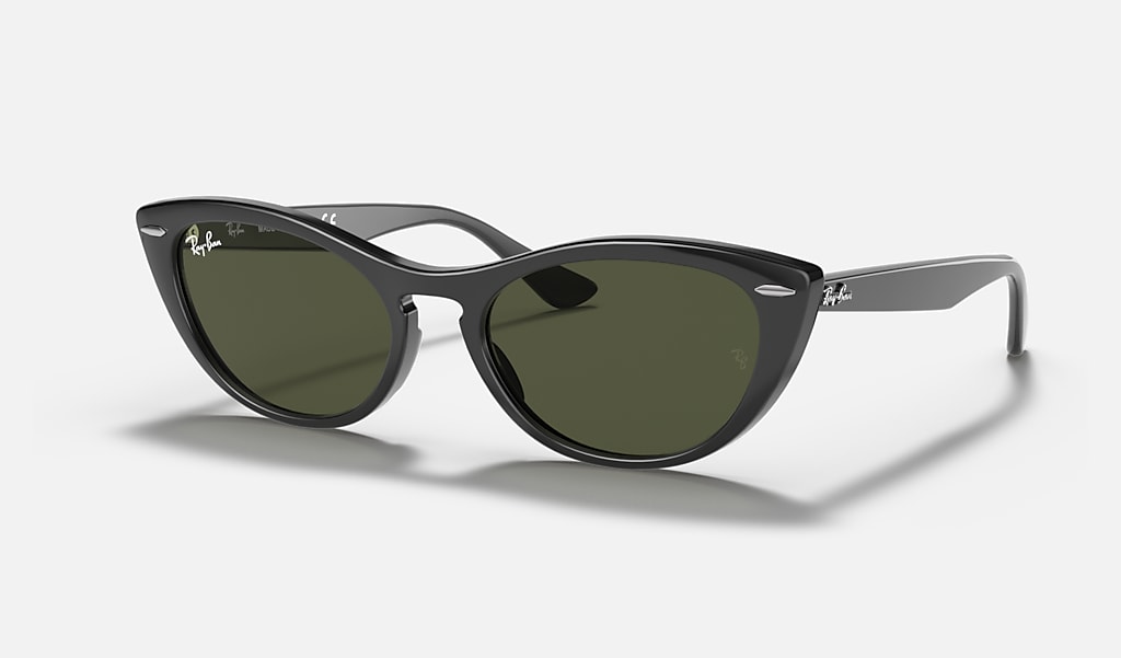 Kalmerend aantal Vijf Nina Sunglasses in Black and Green | Ray-Ban®
