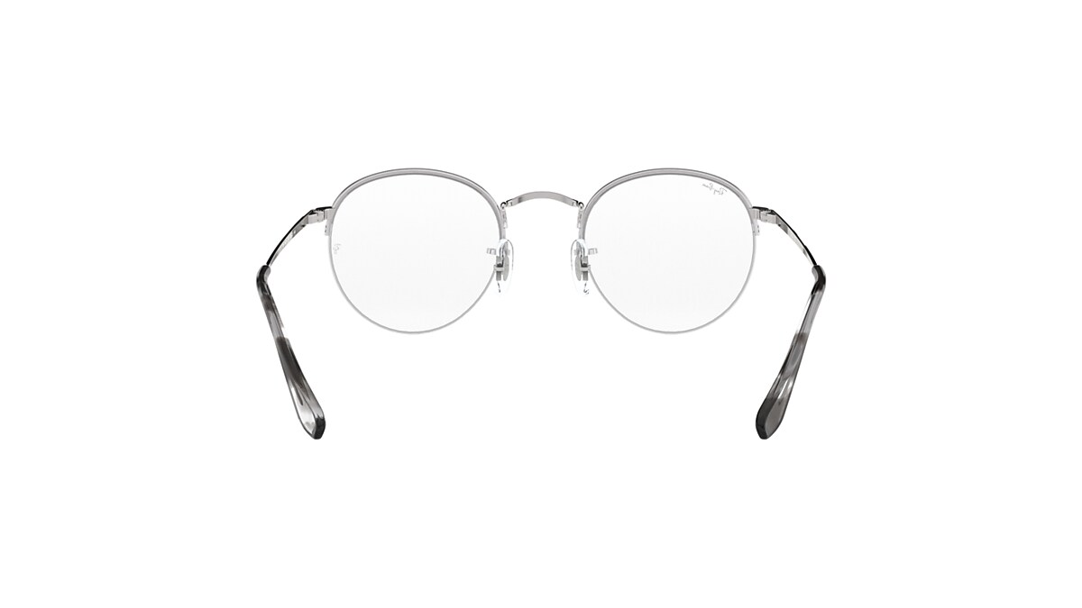 Ray-Ban Round Gaze Optical Silver Frame Clear Lenses 48-22