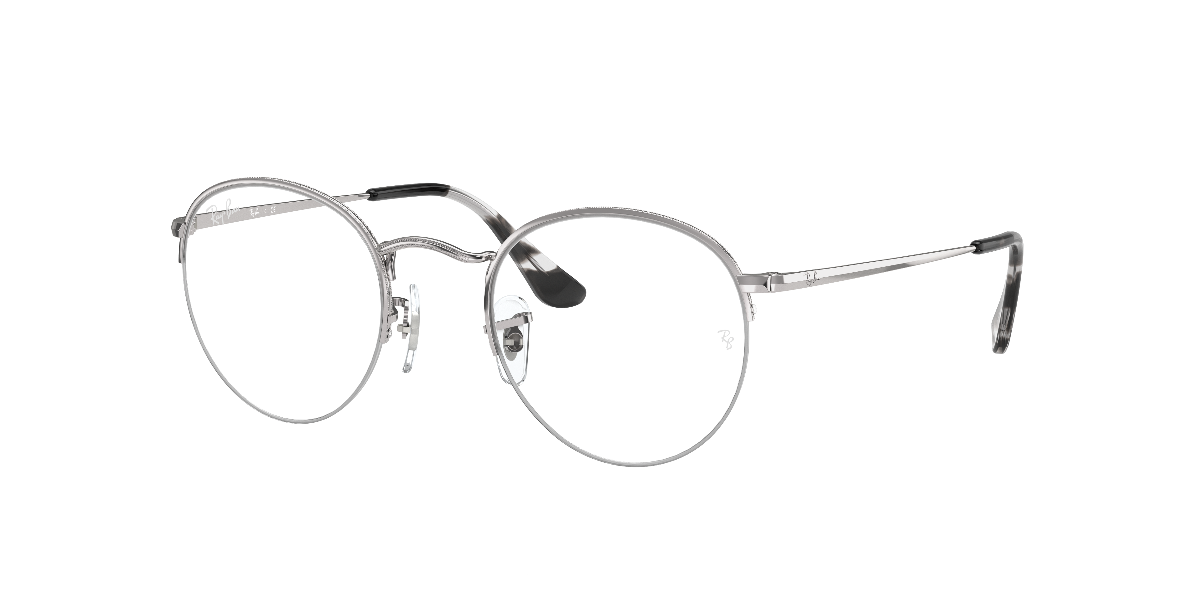 Round Gaze Eyeglasses with Silver Frame | Ray-Ban®