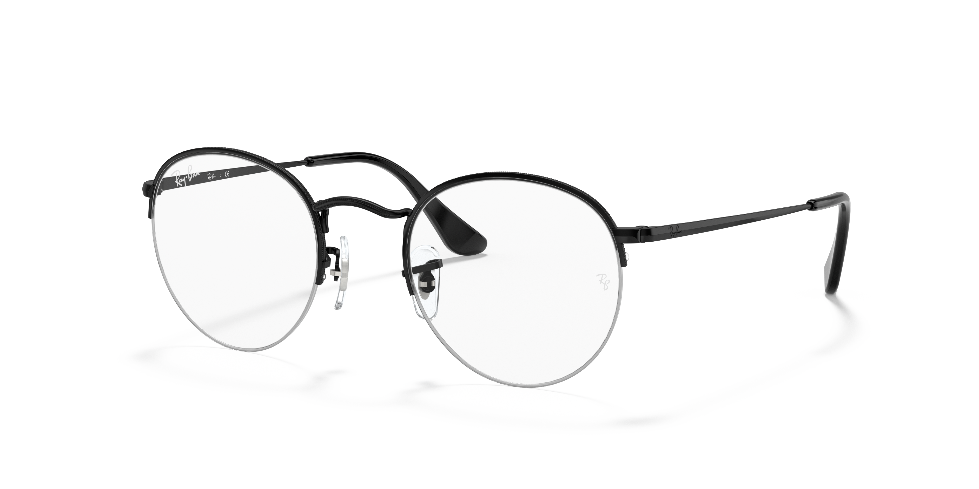 Ray Ban Prescription Glasses Round Gaze Rb3947v Black Metal 0rx3947v Ray Ban Usa