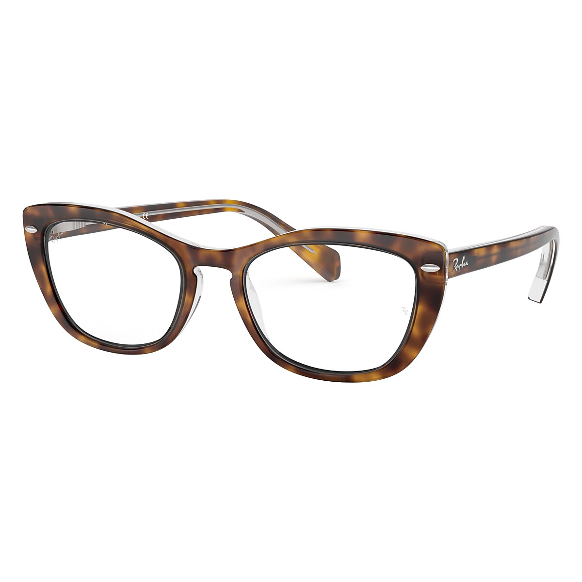 RB5366 OPTICS Eyeglasses with Havana On Transparent Frame 