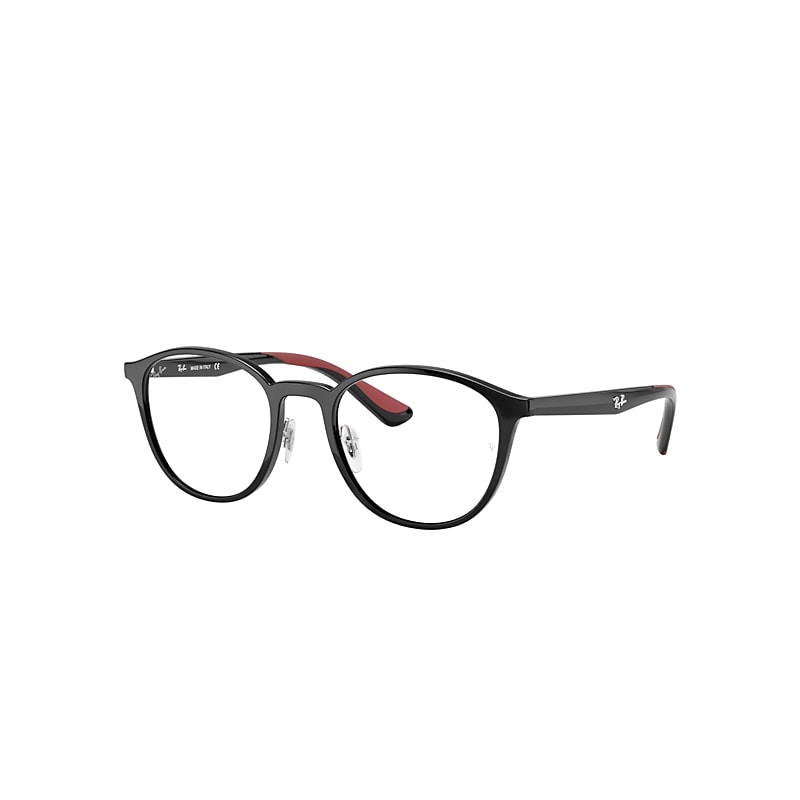 Ray-Ban Rb7156 Eyeglasses Black Frame Clear Lenses 51-20