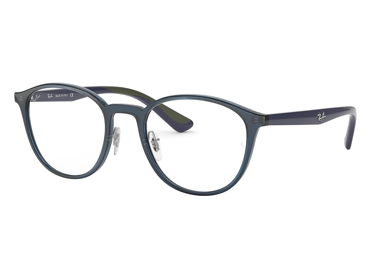 RB7156 OPTICS Eyeglasses with Transparent Dark Blue Frame