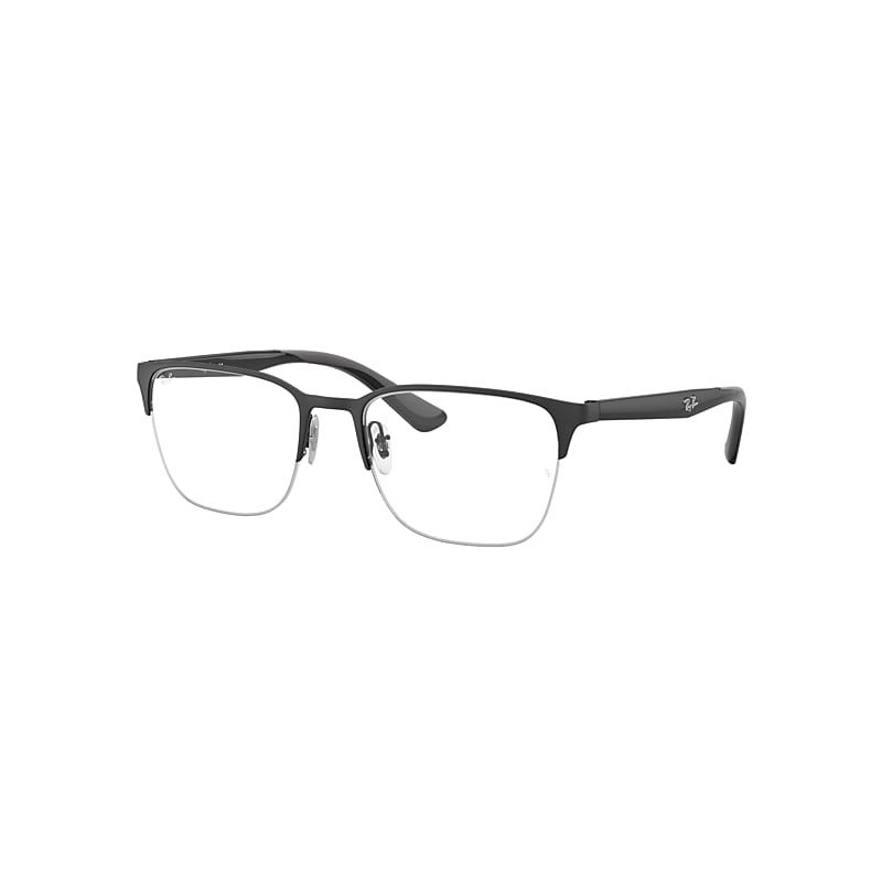 Ray-Ban Rb6428 Eyeglasses Black Frame Clear Lenses Polarized 52-19
