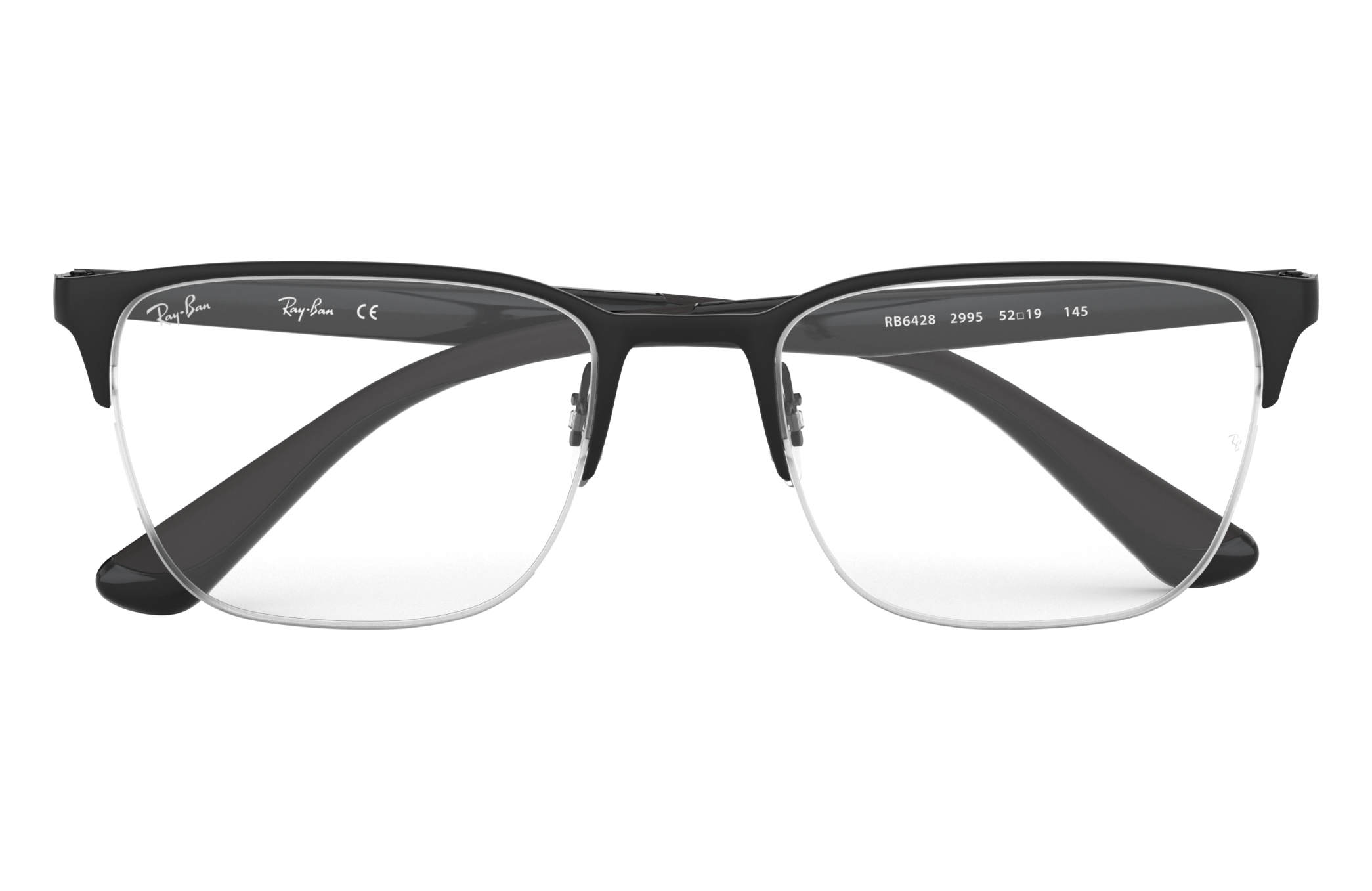 えりりんページ RB6421 OPTICS Eyeglasses with Black On Silver Frame - RB6421