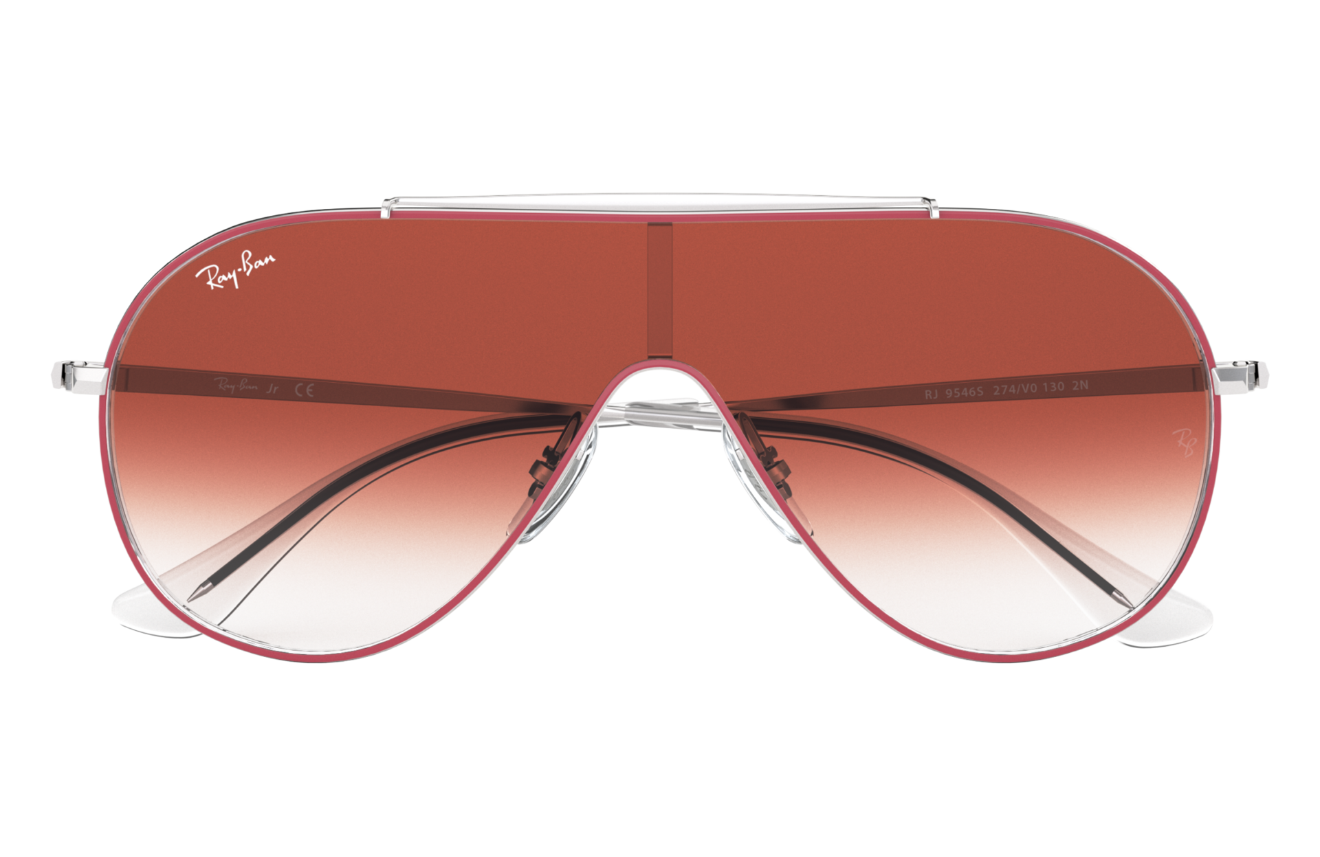 Wings Kids Sunglasses in Red On Silver 