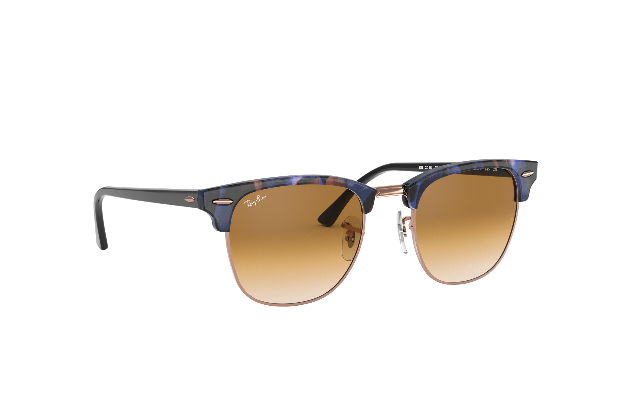 ray ban clubmaster brown blue