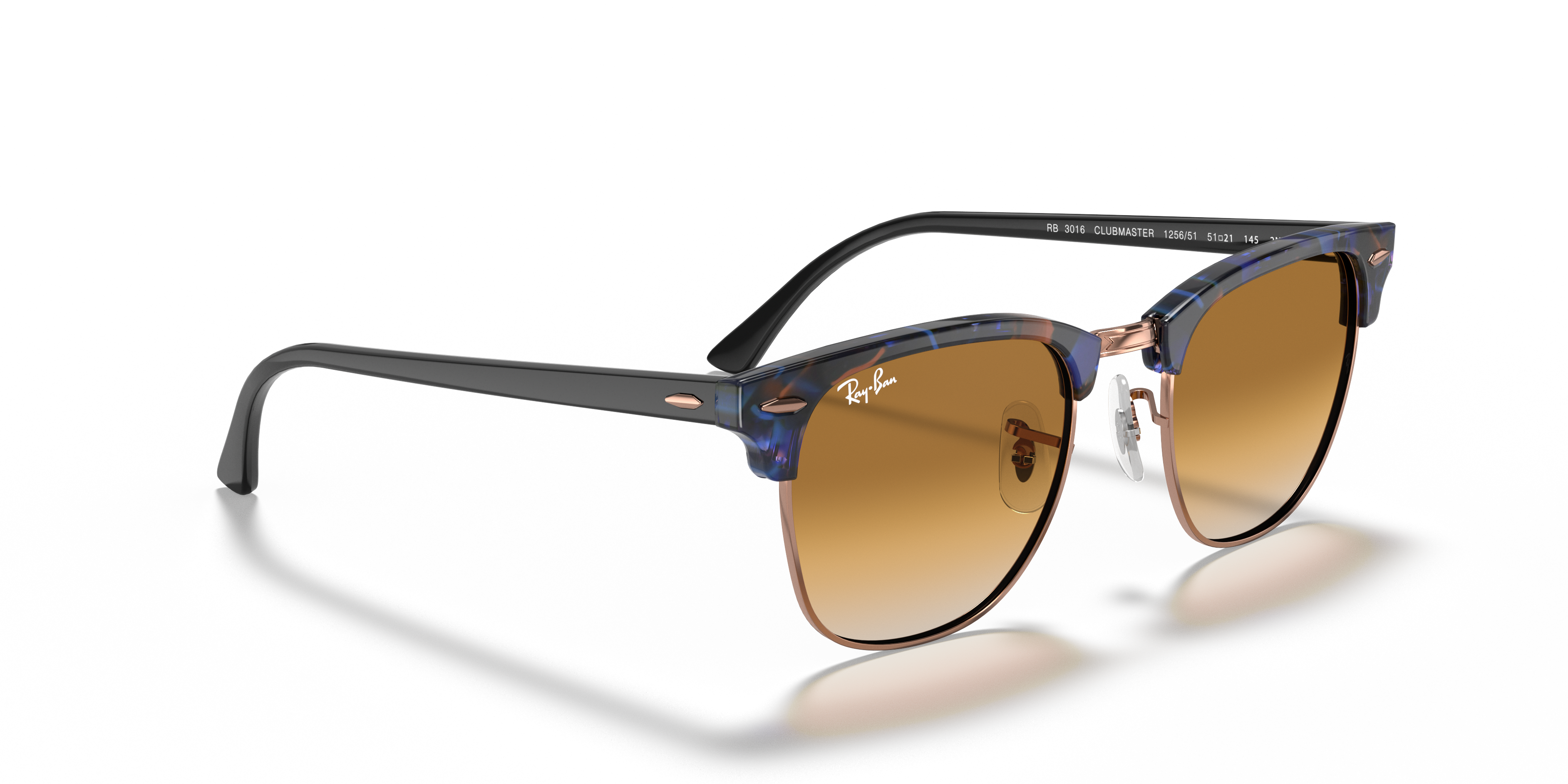 ray ban clubmaster brown blue