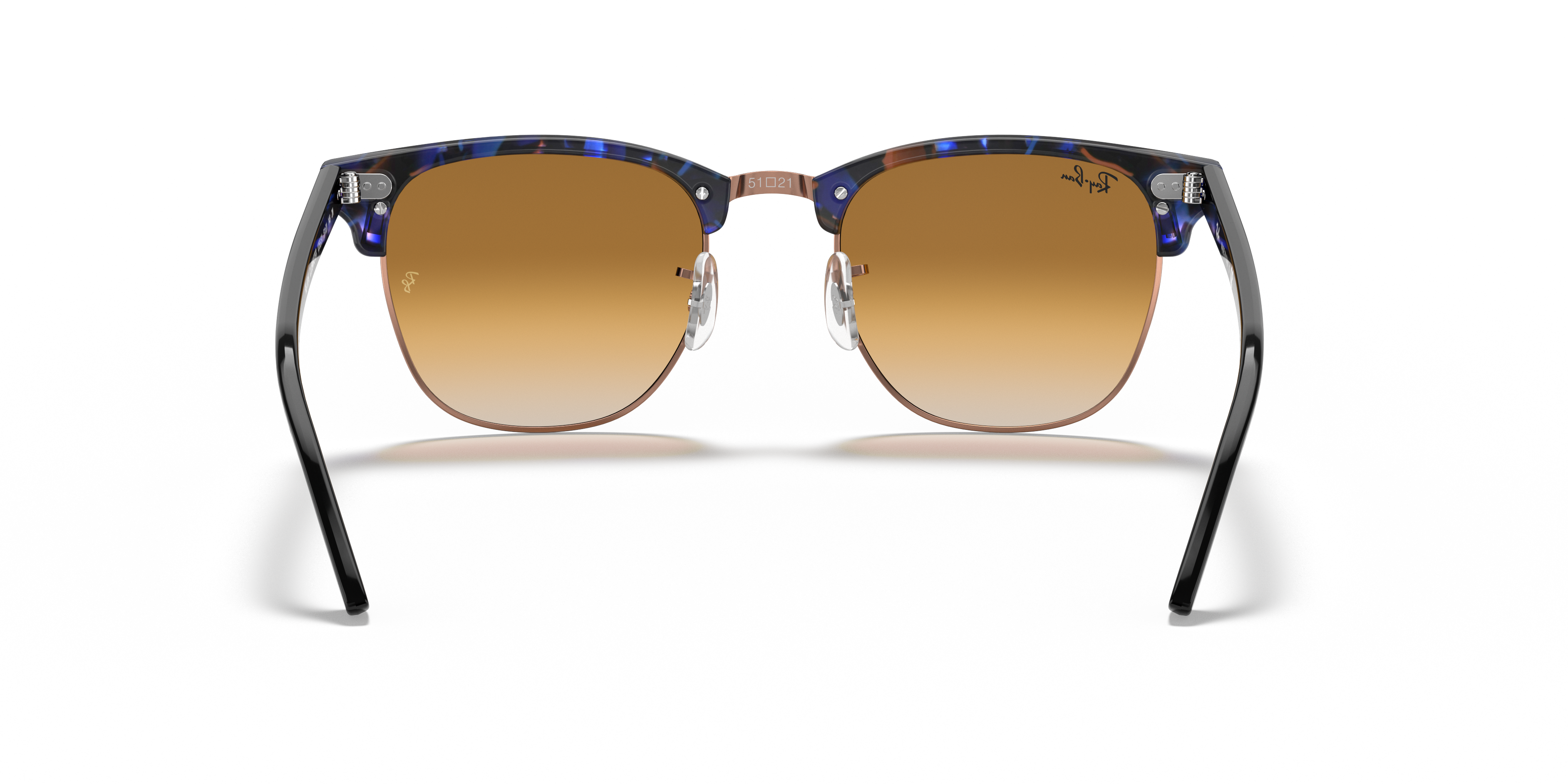 ray ban clubmaster brown blue