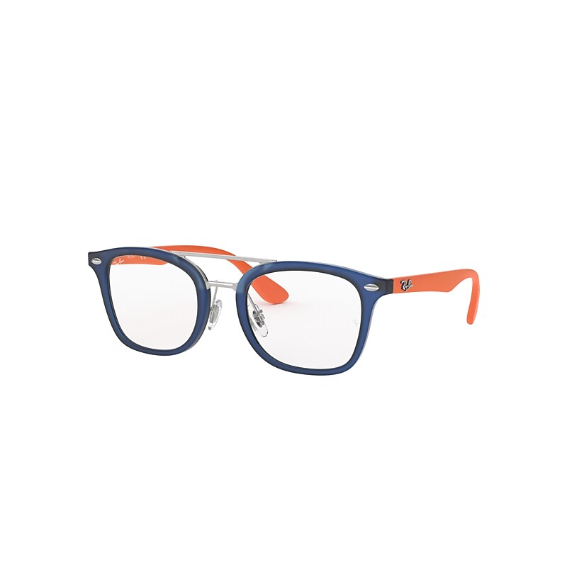 Ray-Ban Junior Rb1585 Optics Kids Eyeglasses Matte Orange Frame Clear Lenses Polarized 47-19
