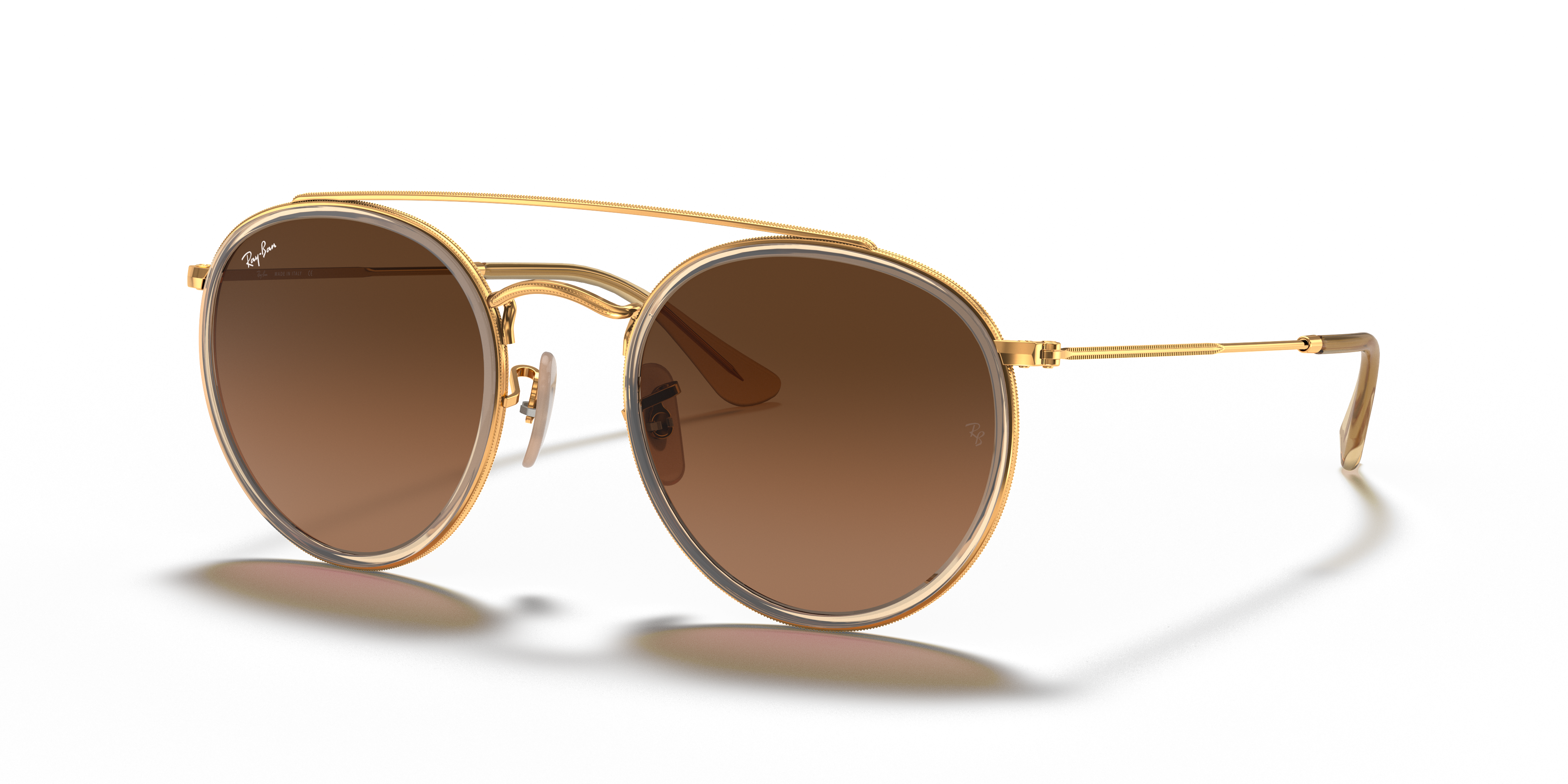 ray ban double bridge brown