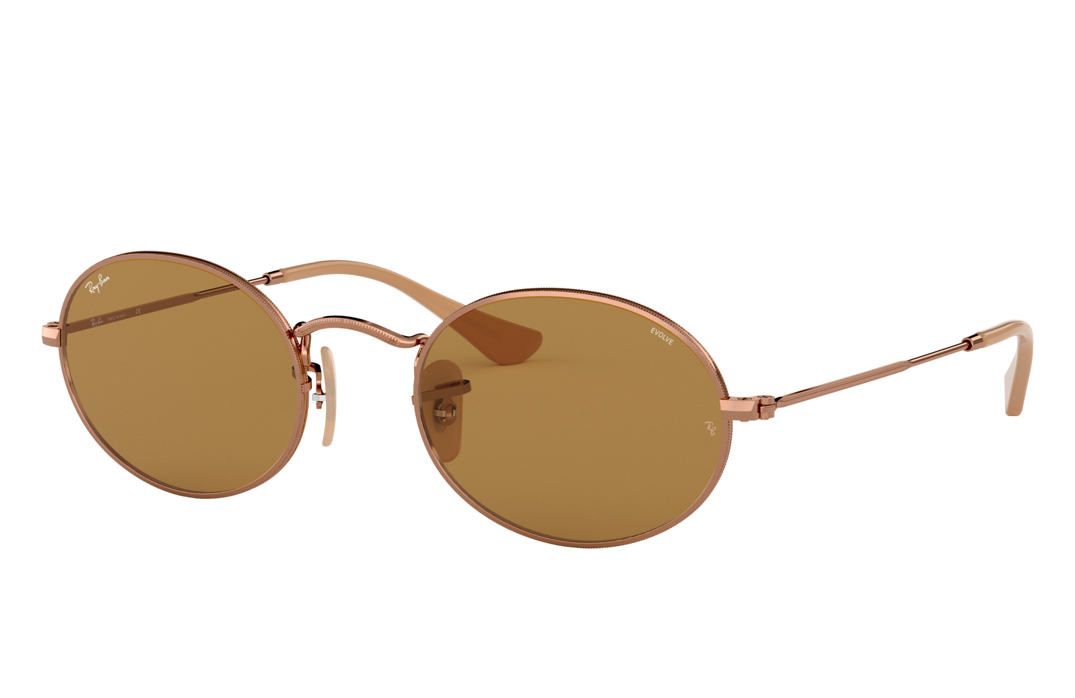 oval sunglasses brown