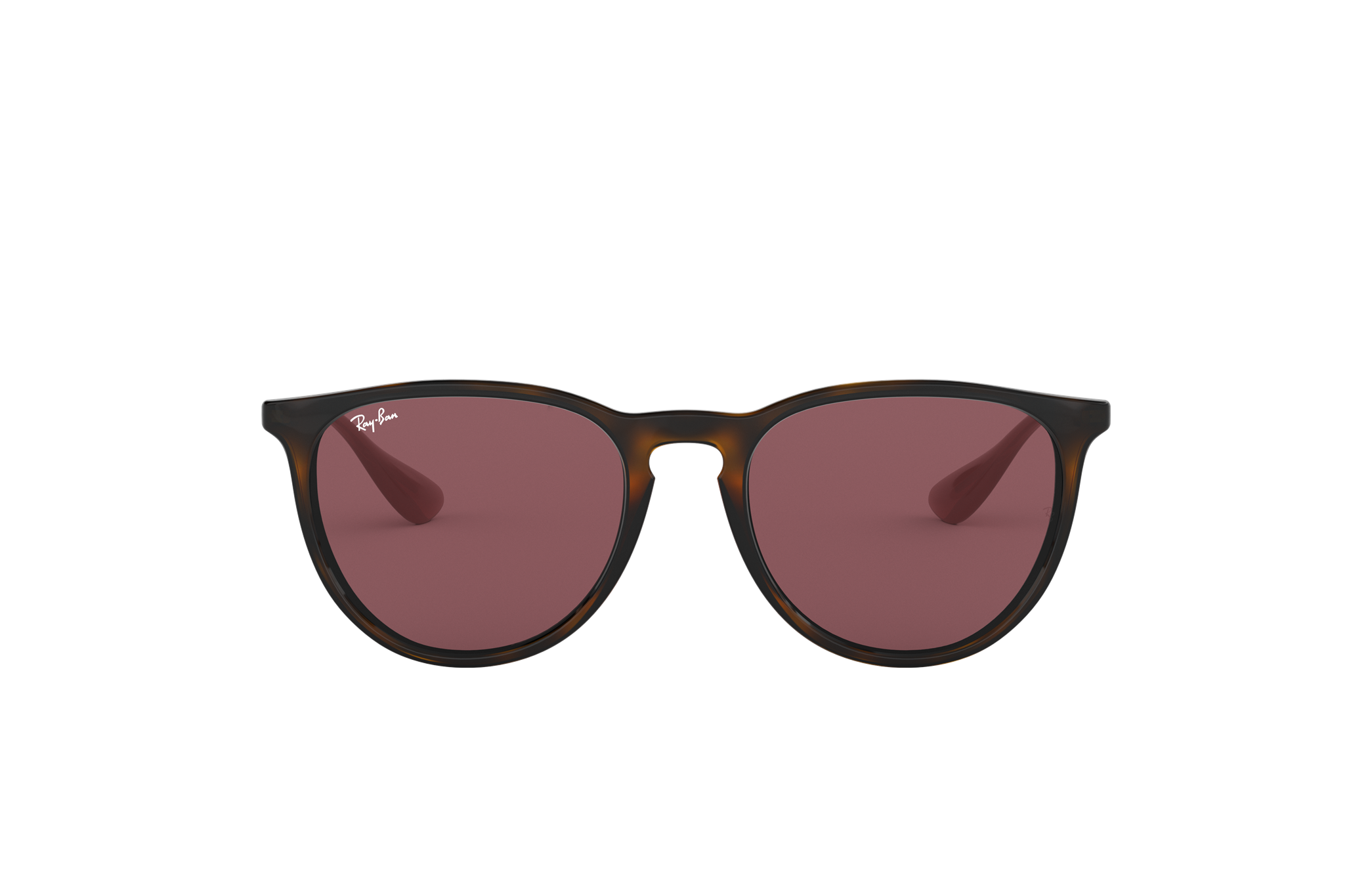 ray ban erika tortoise purple mirror