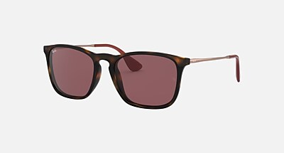 CHRIS Sunglasses in Light Havana and Dark Green - RB4187
