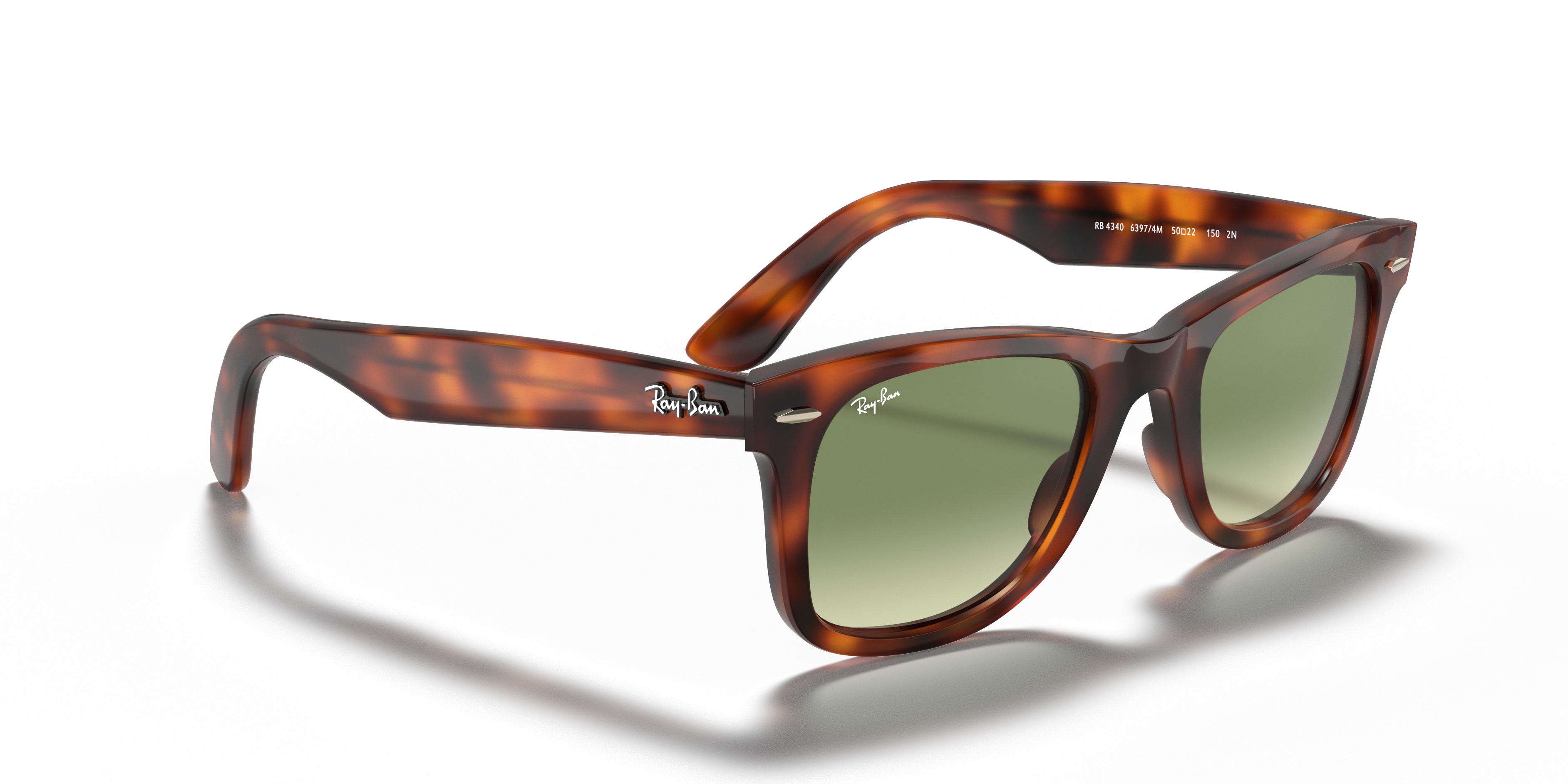 Occhiali da Sole Wayfarer Ease in Tartarugato e Verde | Ray-Ban®