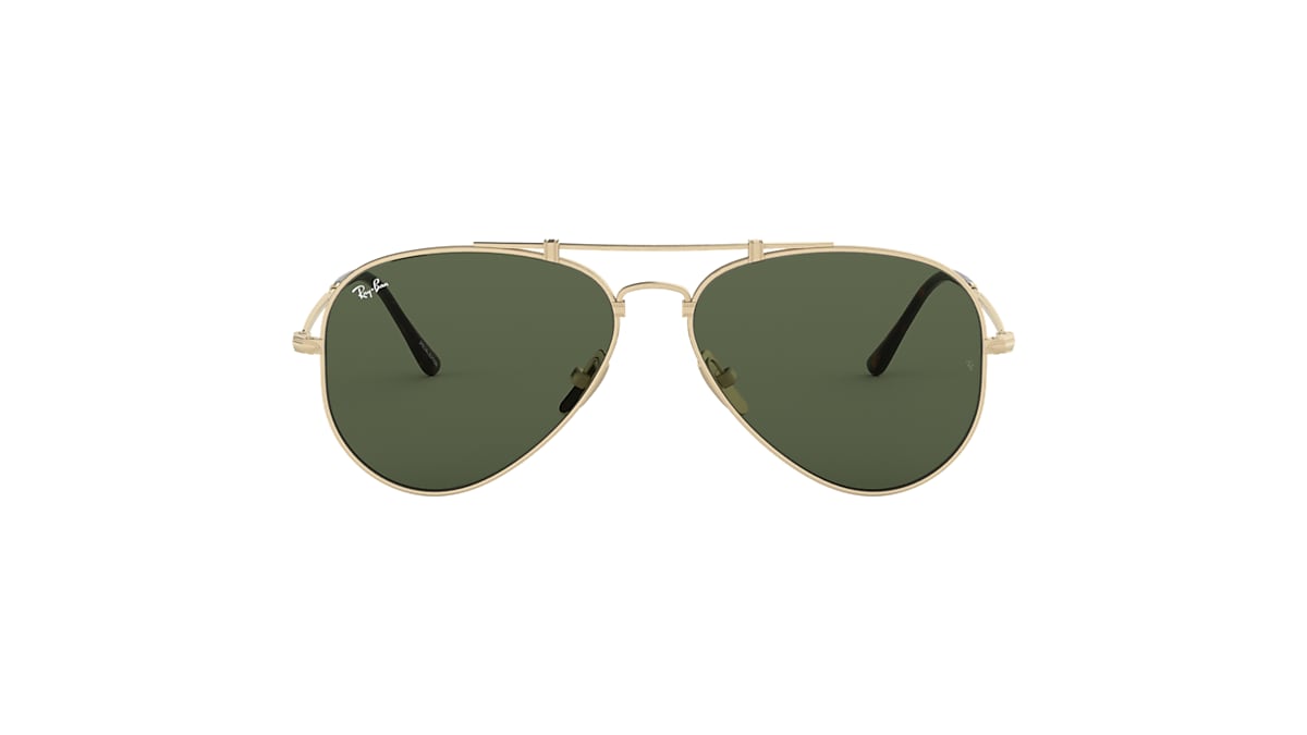 Baby vi Vores firma AVIATOR TITANIUM Sunglasses in Gold and Green - RB8125 | Ray-Ban® US