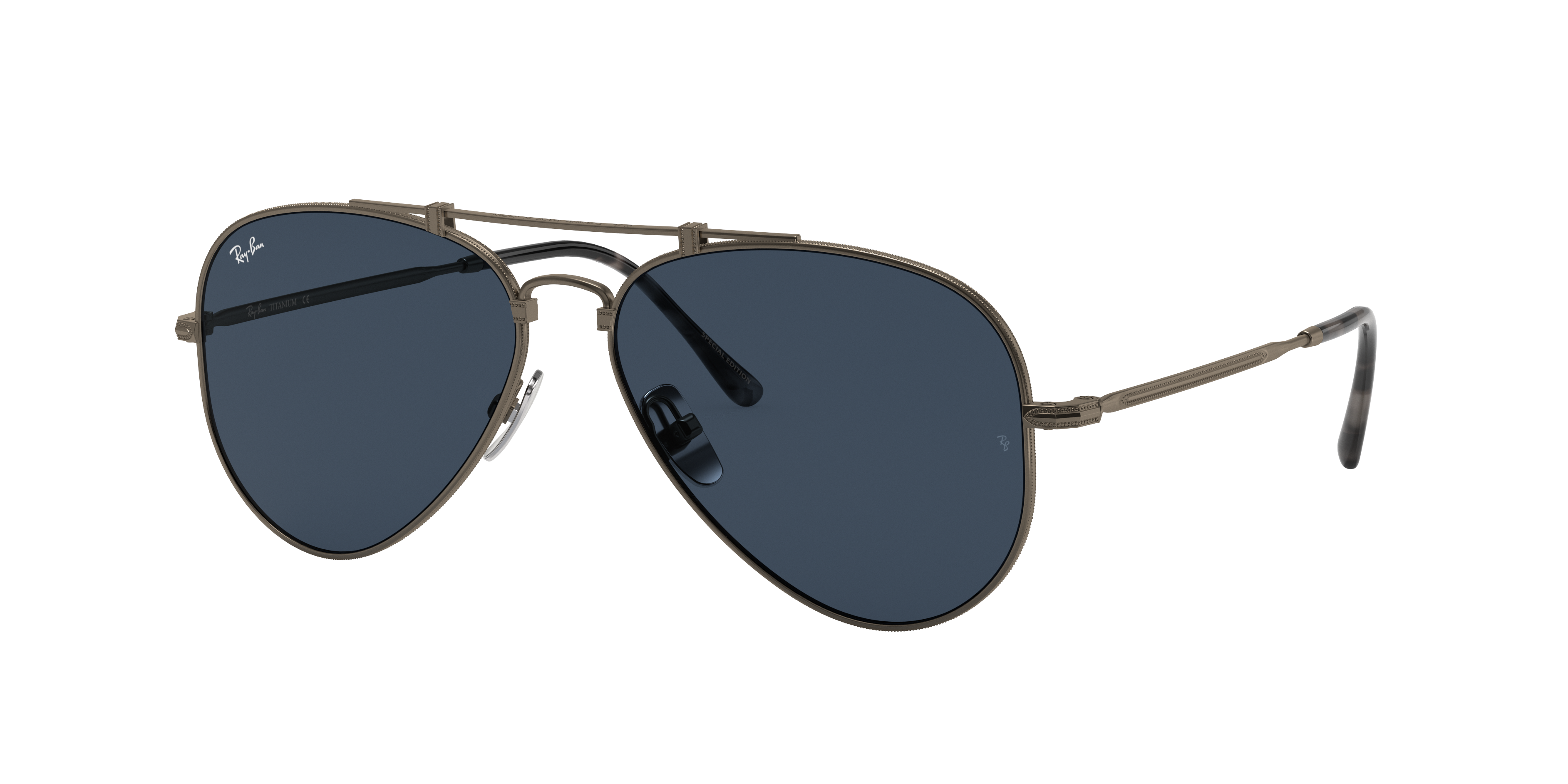 pad Neerwaarts hoorbaar Aviator Titanium Sunglasses in Grey and Blue | Ray-Ban®