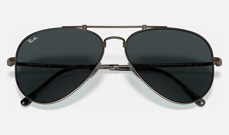 AVIATOR TITANIUM Sunglasses in Grey and Blue | Ray-Ban®