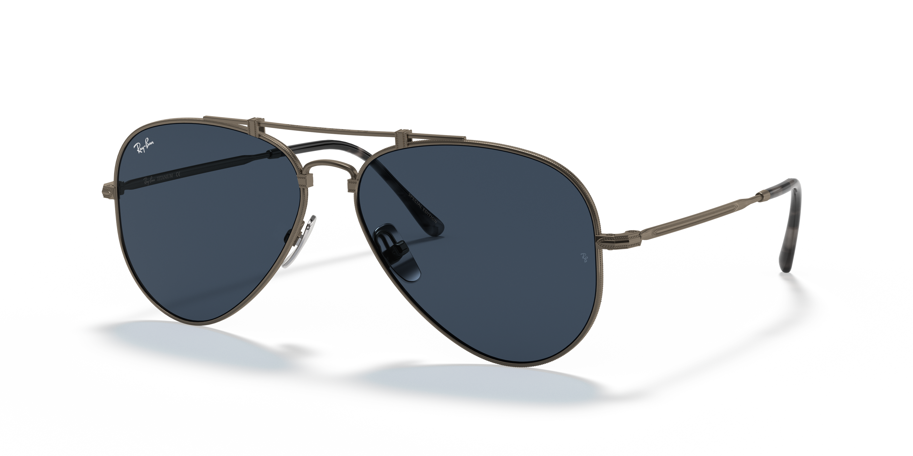 AVIATOR TITANIUM Sunglasses in Grey and Blue | Ray-Ban®