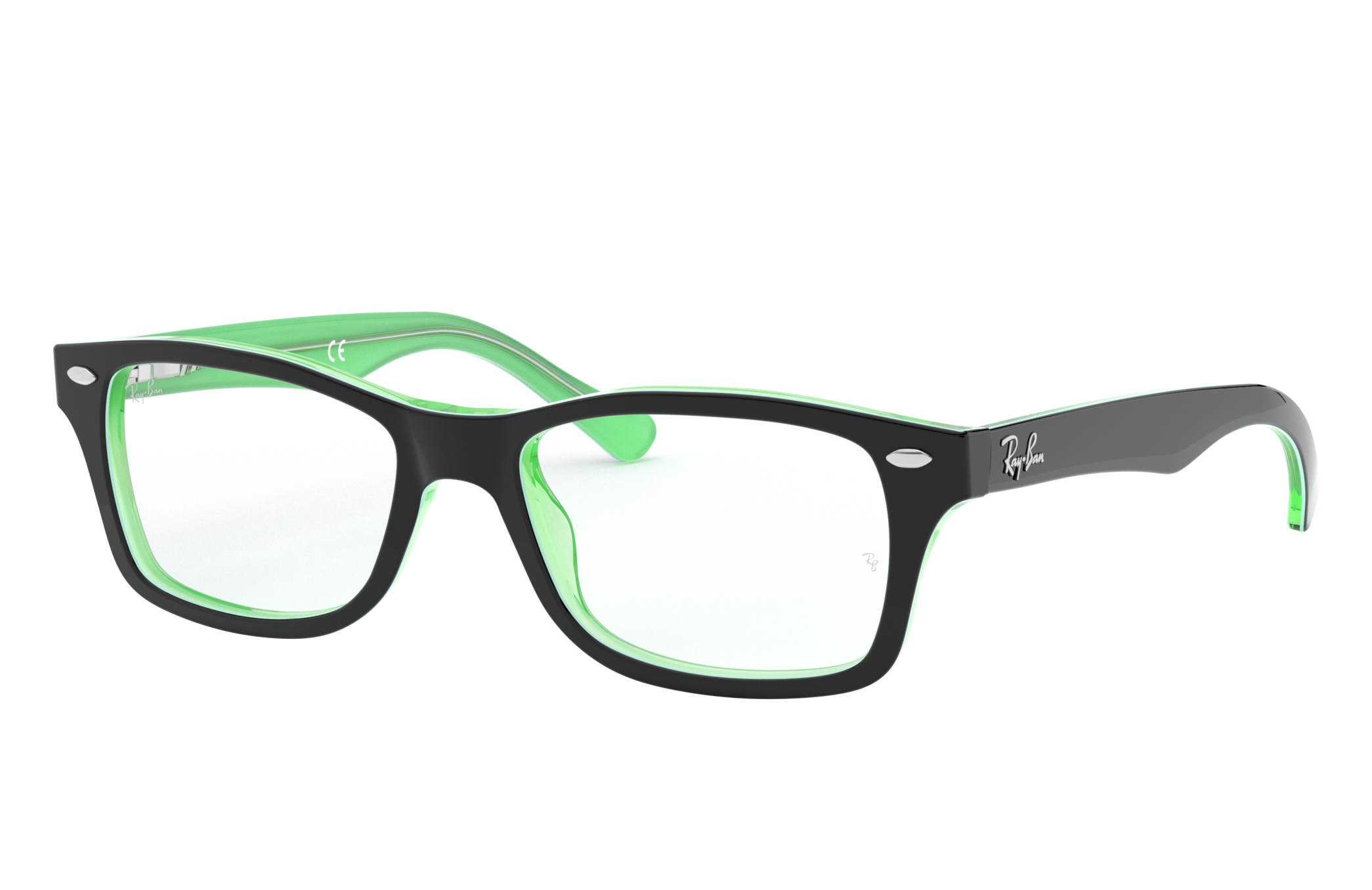 black and green ray ban glasses