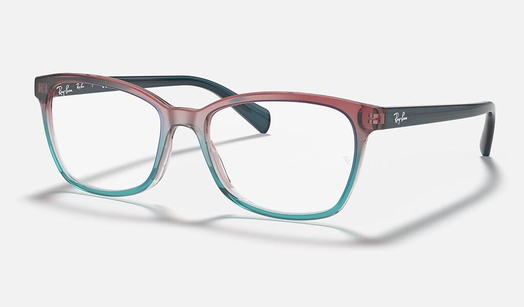 Rb5362 Optics Eyeglasses with Burgundy White & Blue Frame | Ray-Ban®