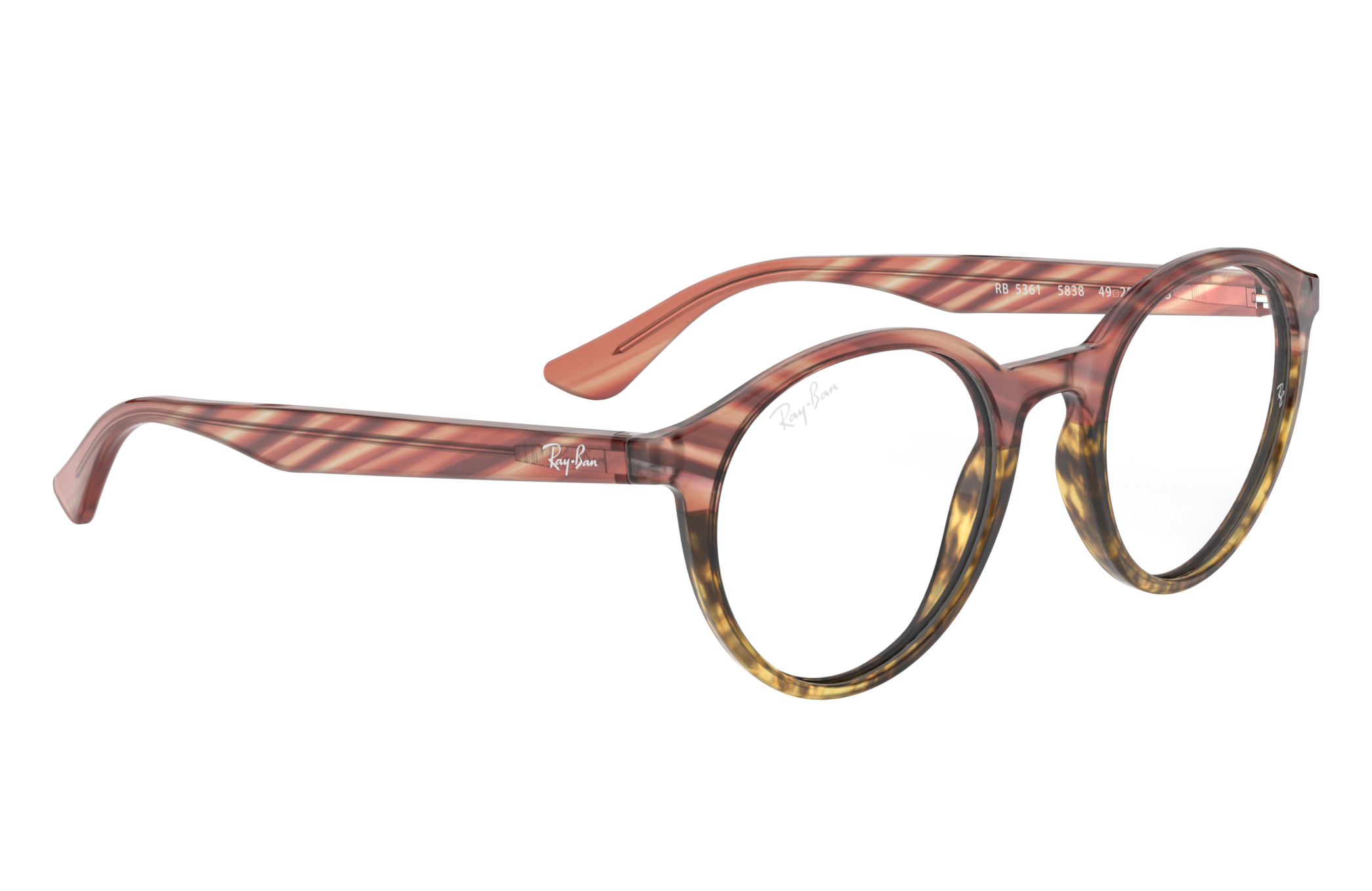Rb5361 Optics Eyeglasses with Striped Pink & Beige Frame | Ray-Ban®