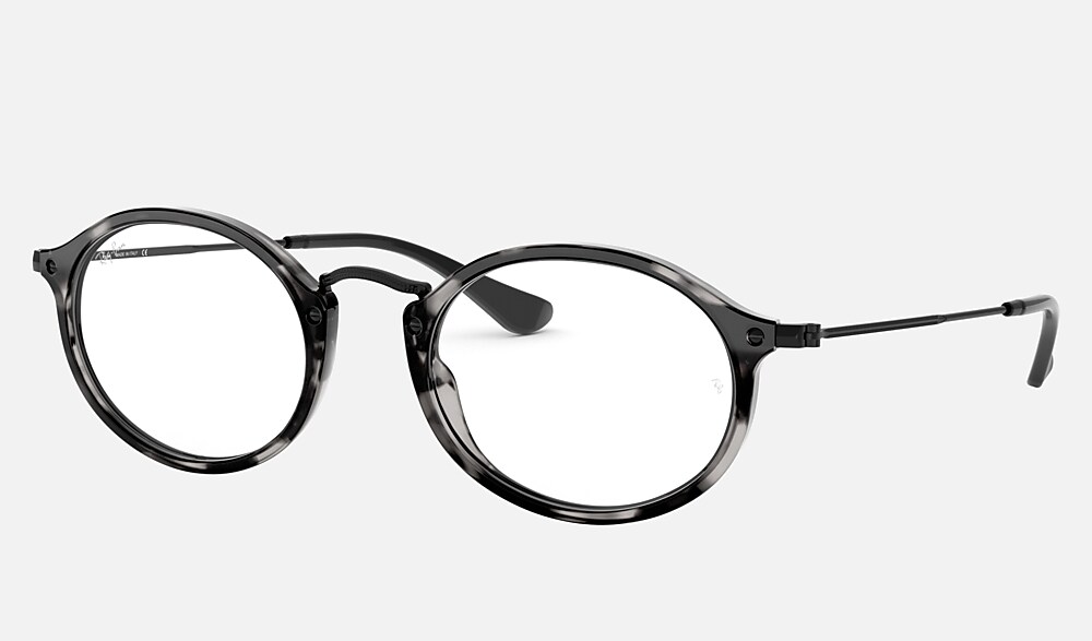 RB2547VF Polarized Eyeglasses with Grey Havana and Clear (53-21