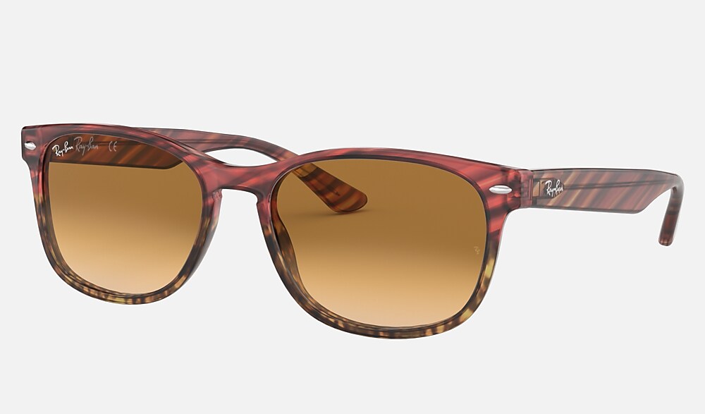 RB2184F Sunglasses in Striped Blue Grey and Light Brown  display picture 2