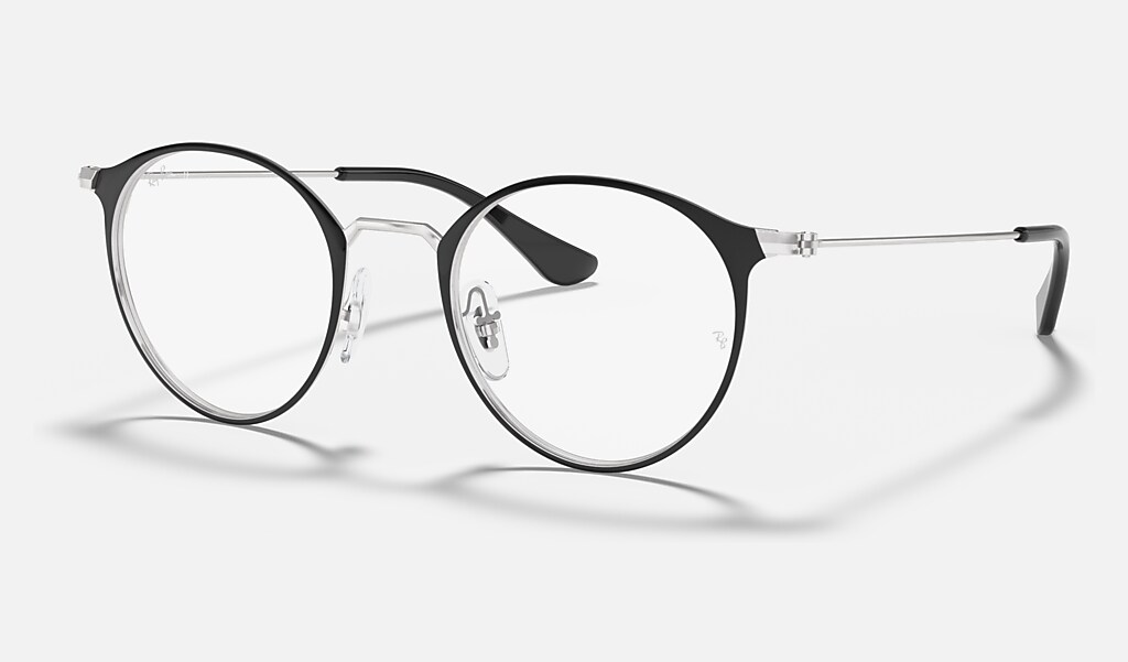 Rb6378 Optics Eyeglasses with Black On Silver Frame | Ray-Ban®