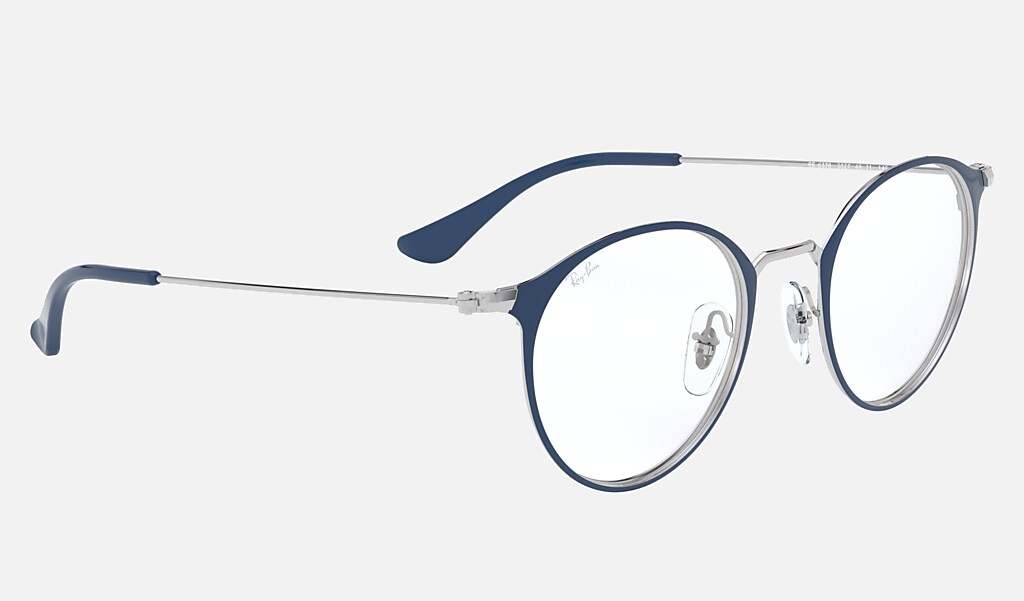 Rb6378 Eyeglasses with Blue on Silver Frame | Ray-Ban®