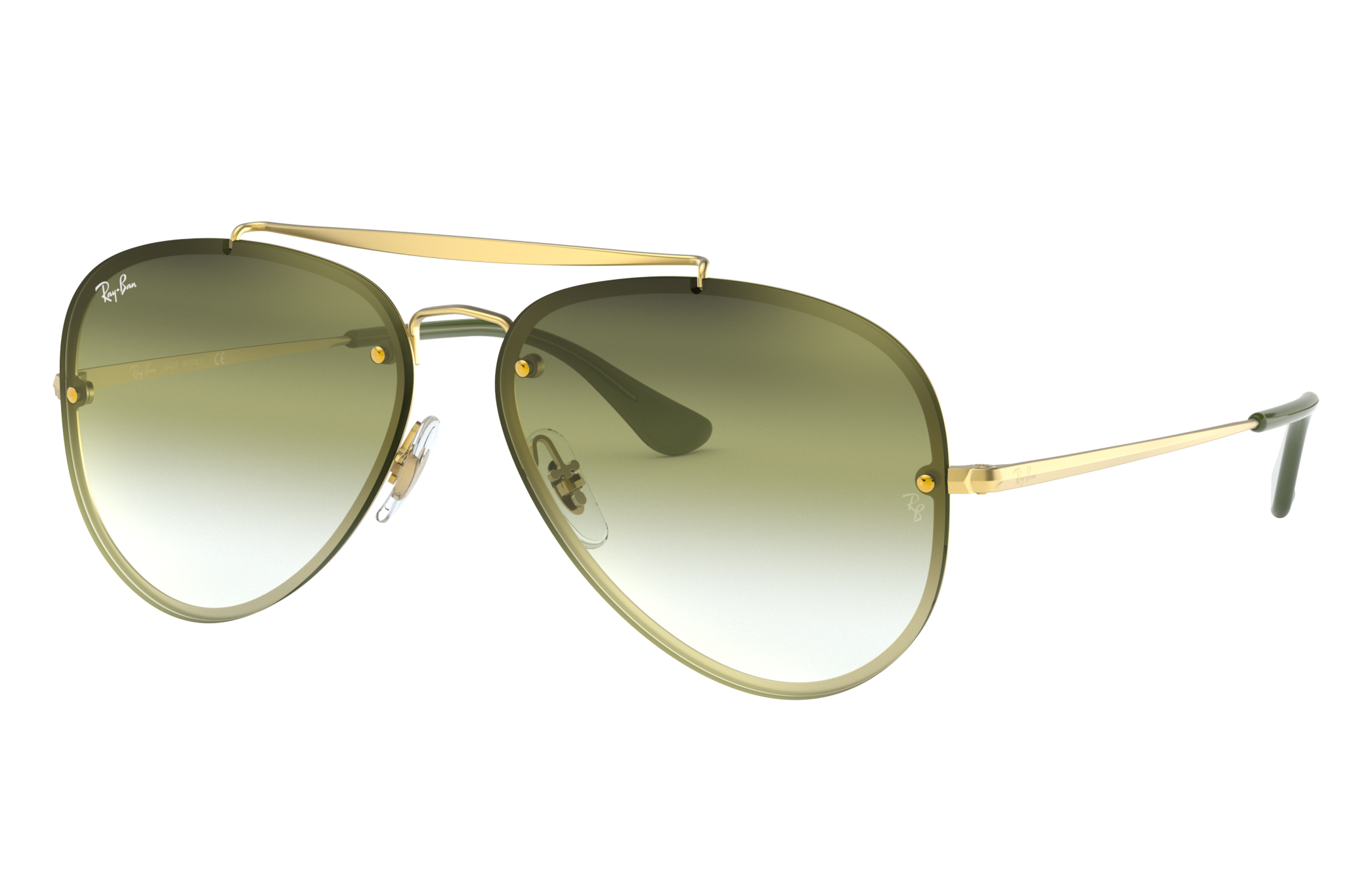 ray ban blaze aviator green